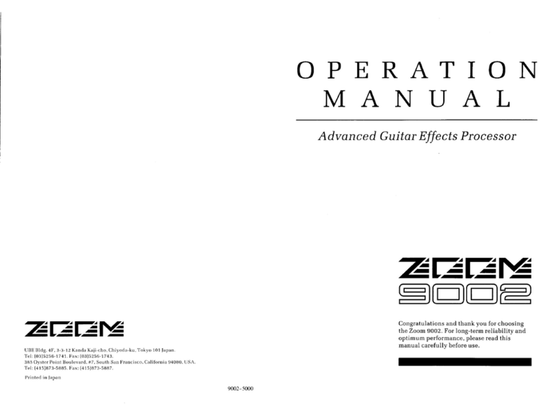 Zoom 9002 Pro User manual