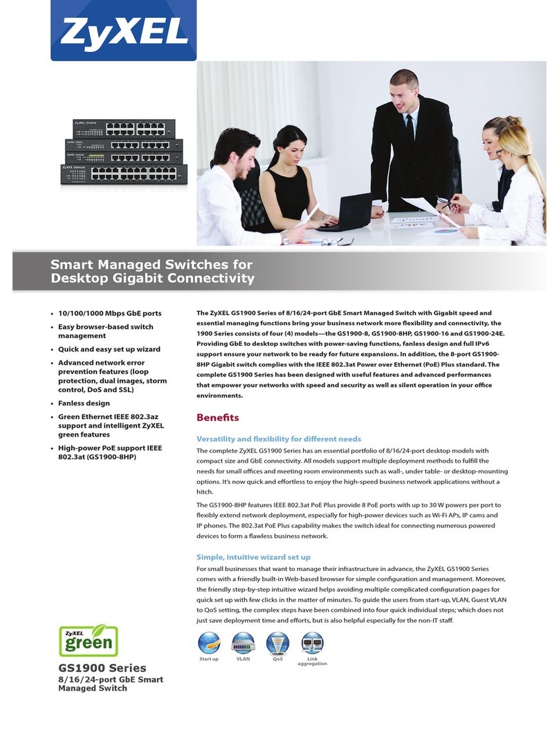 ZyXEL Communications GS1900-8 Brochure & specs