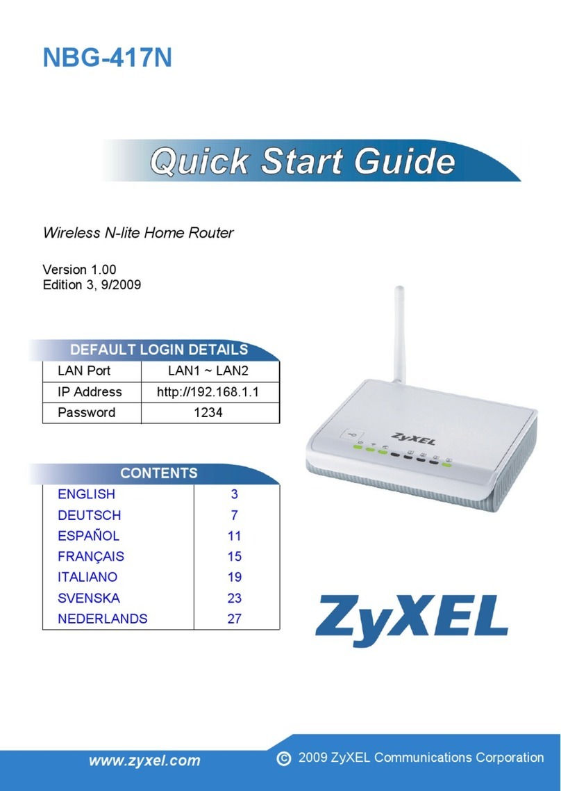 ZyXEL Communications NBG-417N User manual