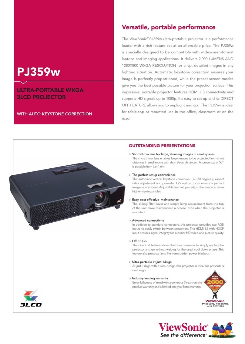 ViewSonic PJ359w - WXGA LCD Projector User manual