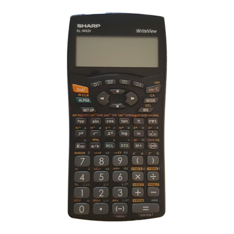 Sharp Scientific calculator User manual