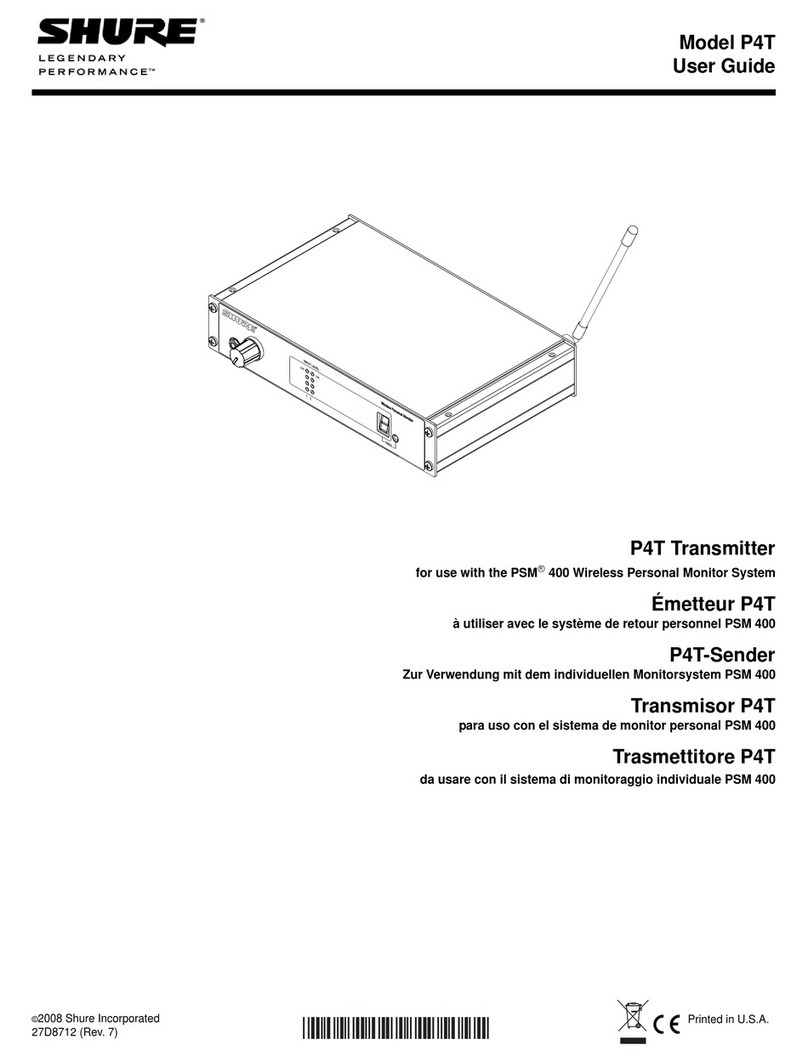 Shure P4T User manual