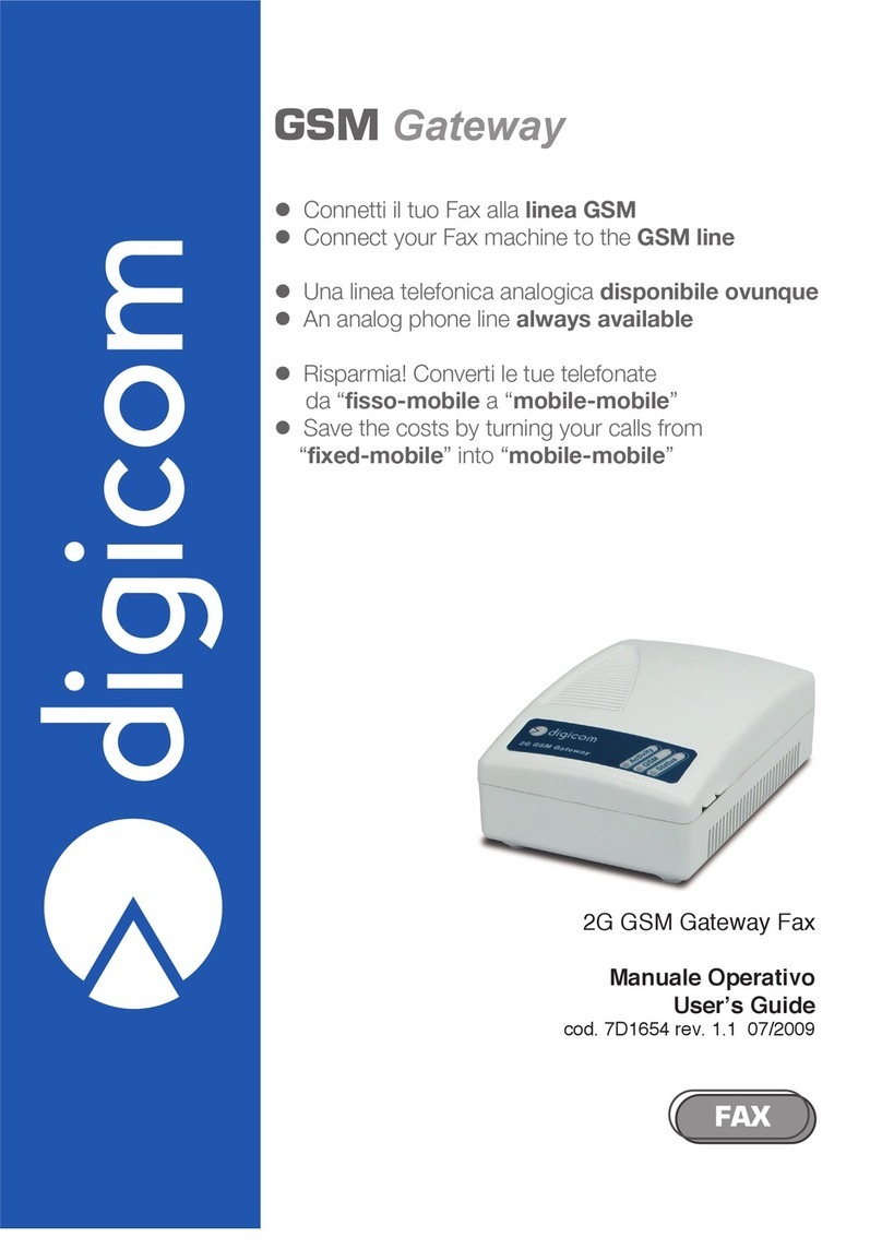 Digicom 2G GSM Gateway Fax User manual