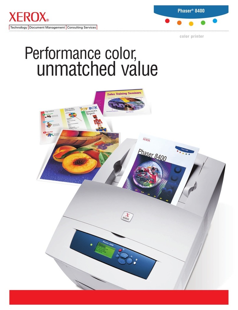 Xerox 8400B - Phaser Color Solid Ink Printer User manual
