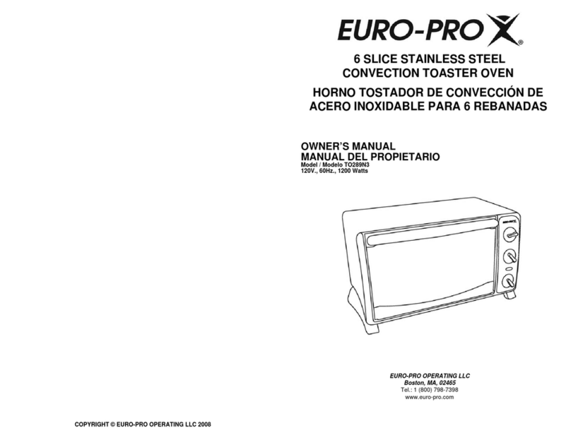 EUROPRO TO289N3 owner's manual