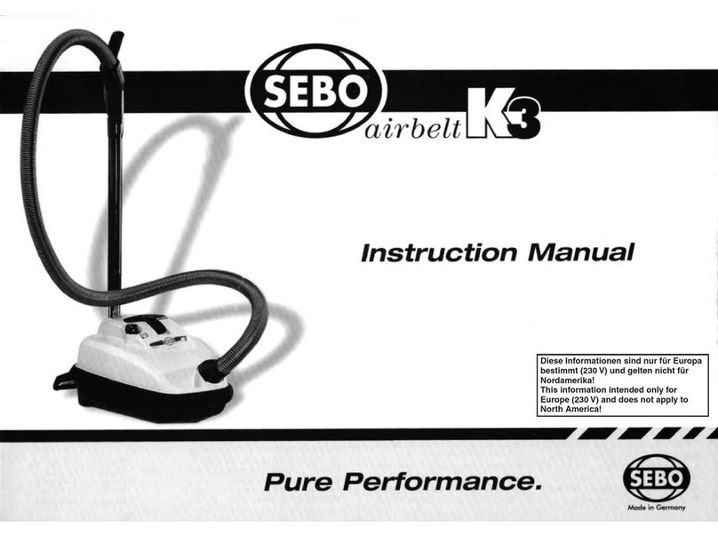 Sebo Airbelt K3 instruction manual