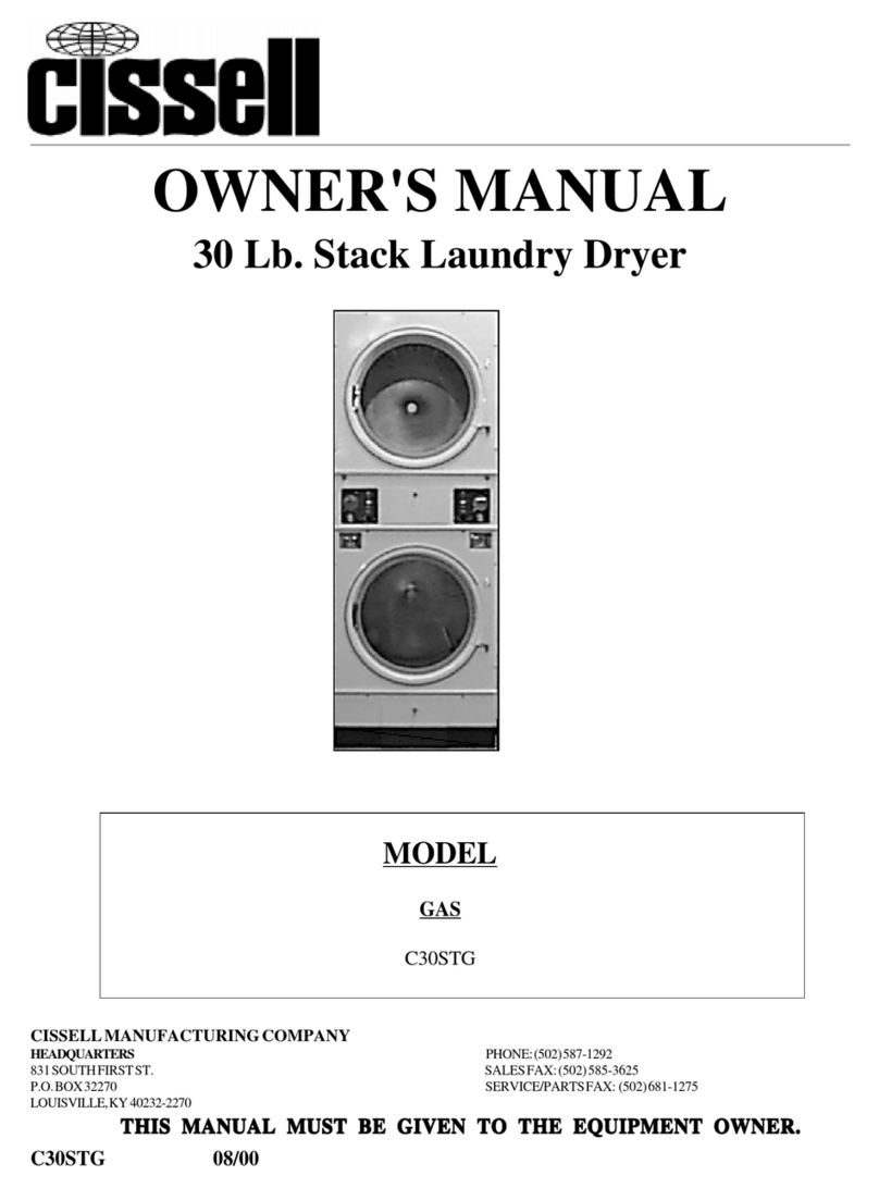 Cissell C30STG User manual