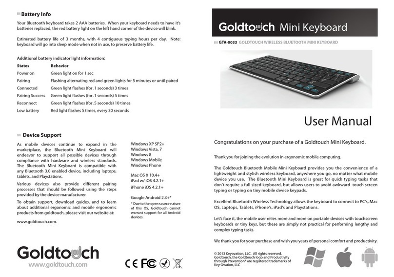 Goldtouch GTA-0033 user manual
