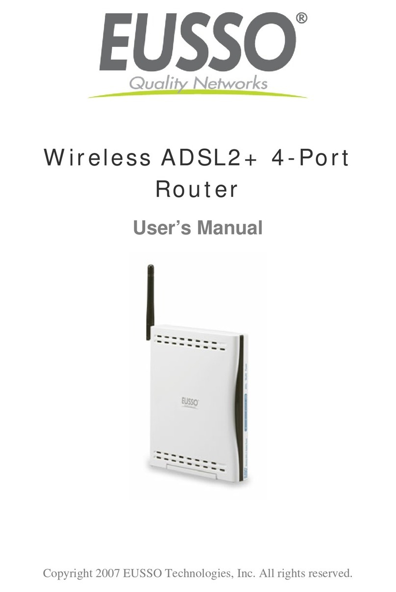 Eusso Wireless ADSL2+ 4-Port Router user manual