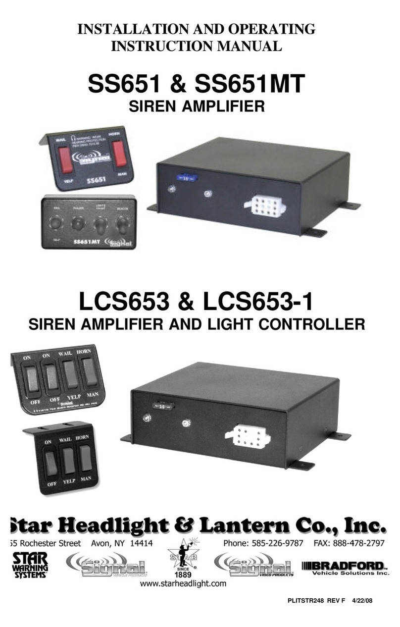 Star Headlight & Lantern SS651 Installation and operating instruction manual