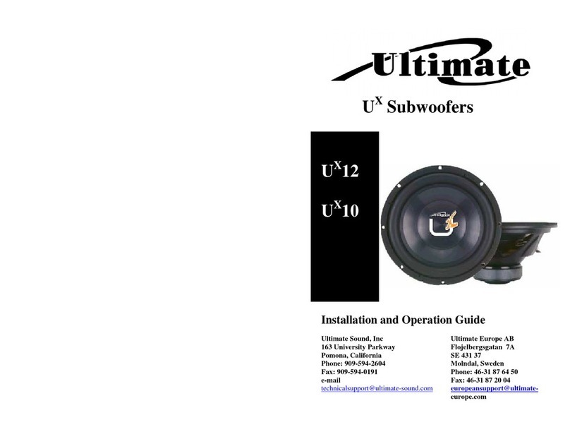 Ultimate Sound Ux12 Operating instructions