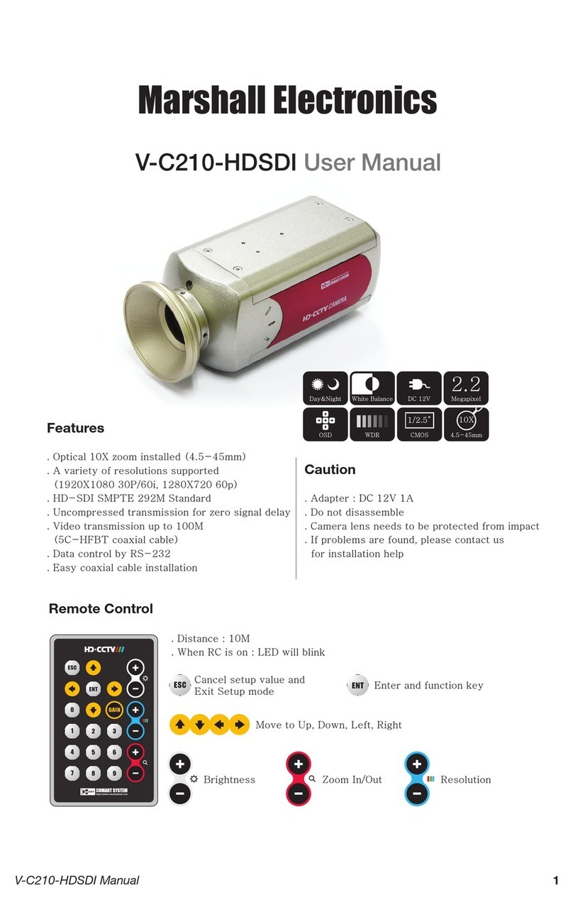 Marshall Electronics V-C210-HDSDI User manual