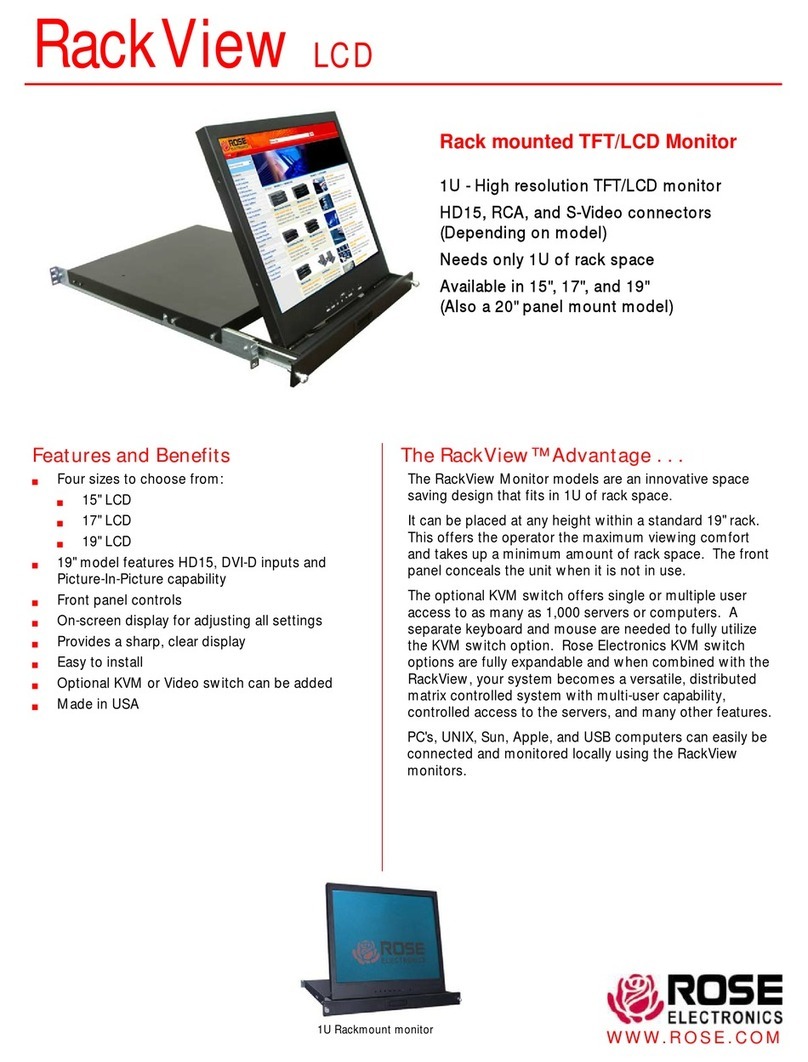 Rose electronics RackView RV1-LCD15A User manual