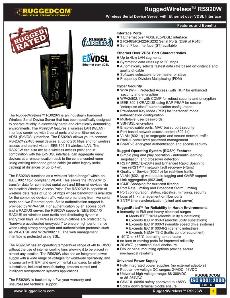 RuggedCom RuggedWireless RS920W specification