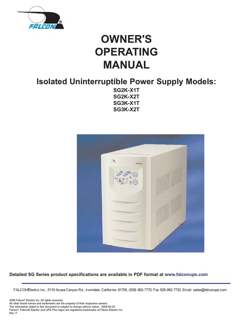 Falcon SG2K-X1T Owner's operating manual