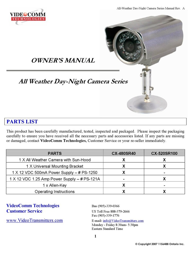 VideoComm Technologies CX-480SR40 owner's manual