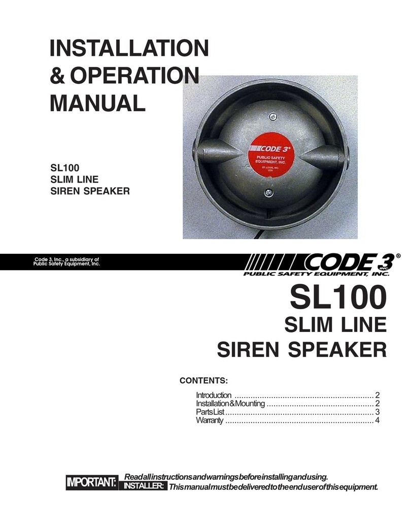 Code 3 SL100 User manual
