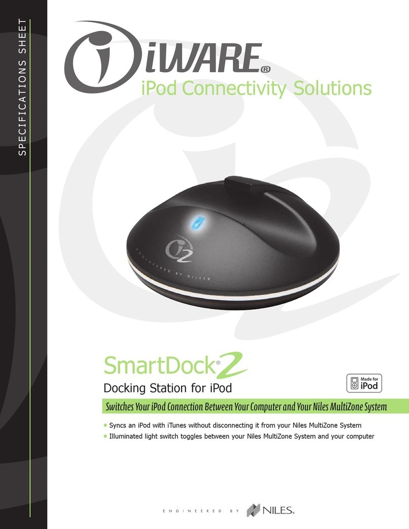 Niles SmartDock 2 Specification sheet