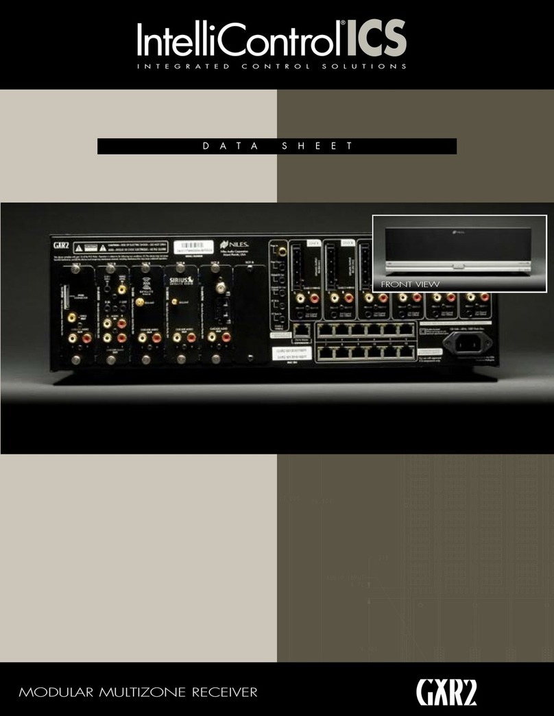 Niles IntelliControl GXR2 User manual