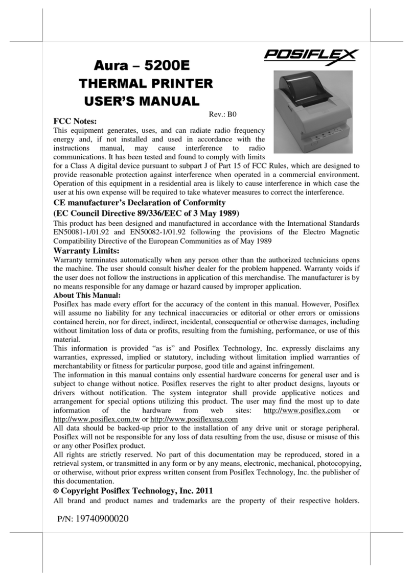 POSIFLEX Aura-5200E User manual