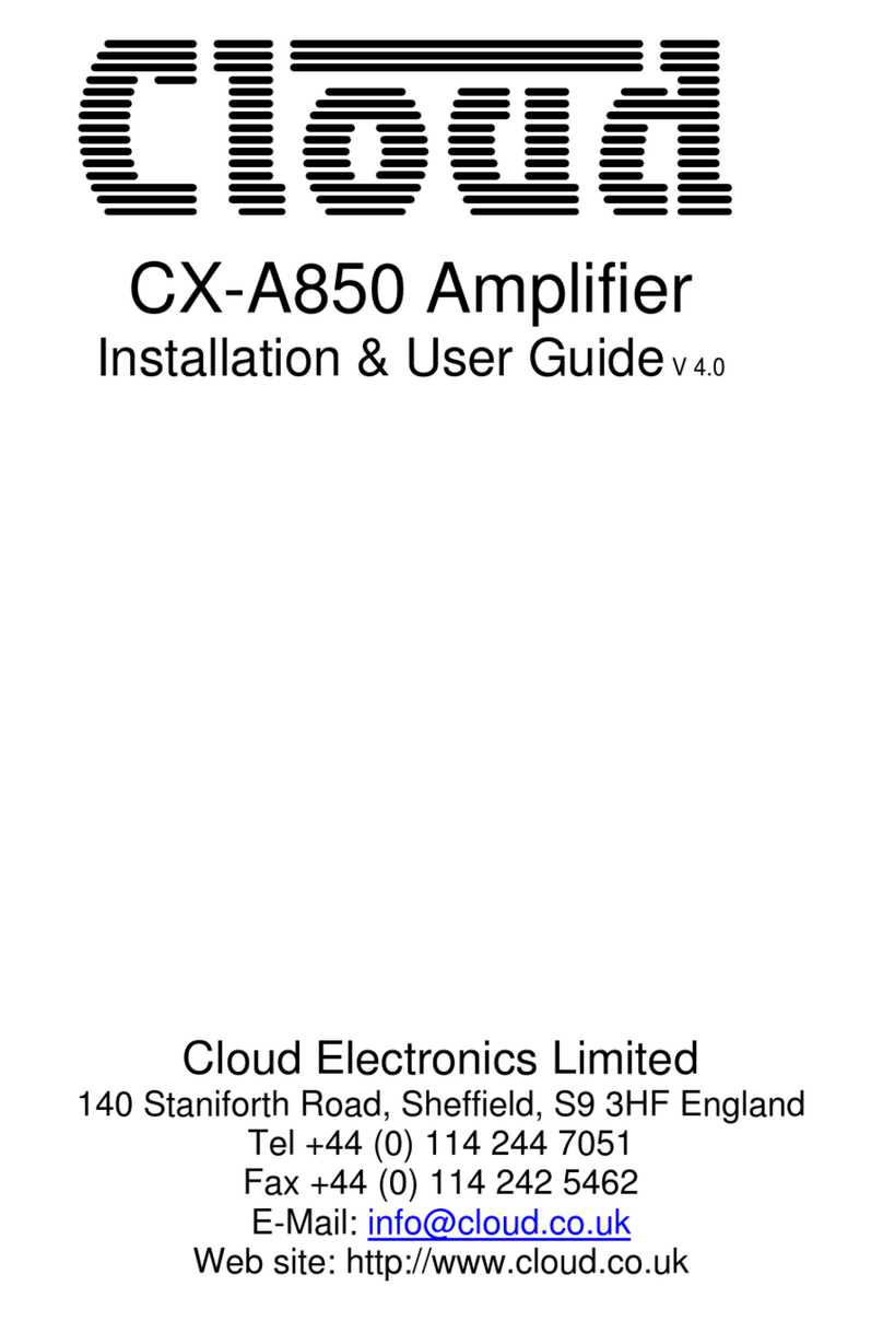 Cloud CX-A850 Installation & user guide