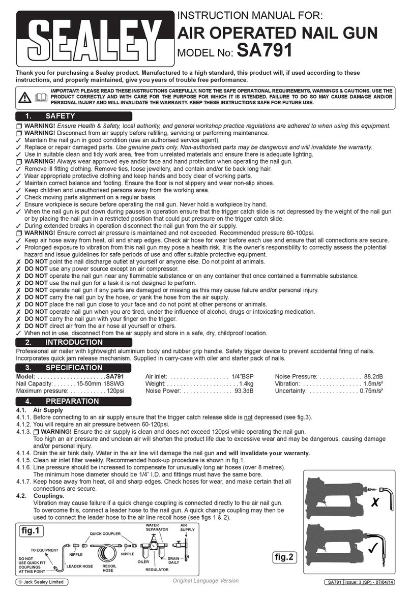 Sealey SA791 instruction manual
