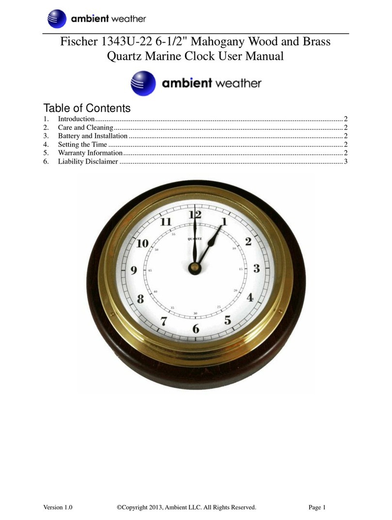 Ambient Weather Fischer 1343U-22 User manual