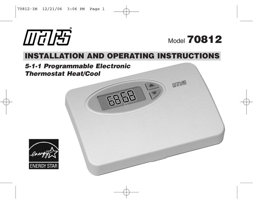 Mars 70812 Installation and operating instructions