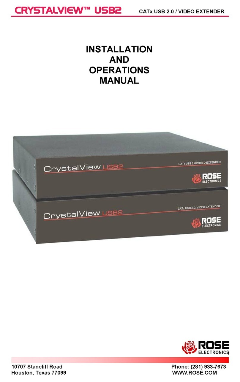 Rose electronics CrystalView USB2 Installation and operation manual