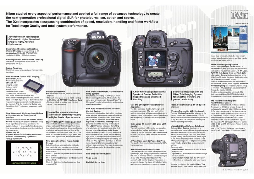 Nikon D2H User manual