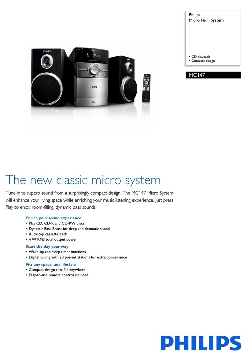 Philips MC147 User manual Philips MC147 User manual