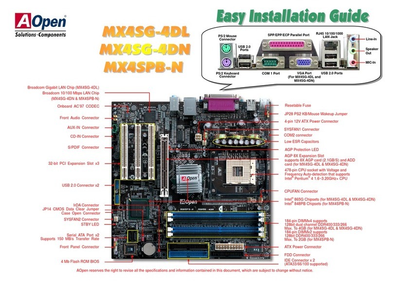 AOpen MX4SG-4DL Datasheet
