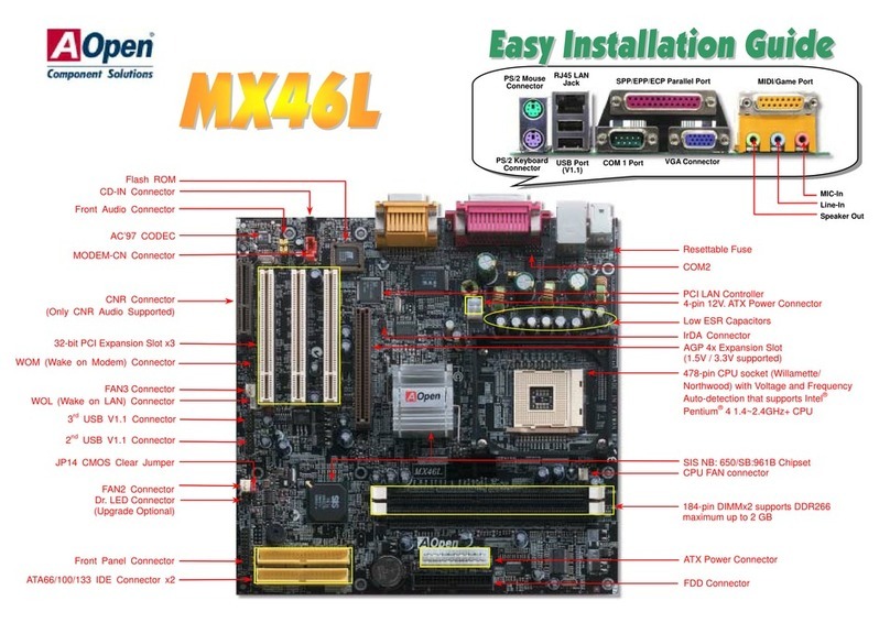 AOpen MX46L Datasheet AOpen MX46L Datasheet
