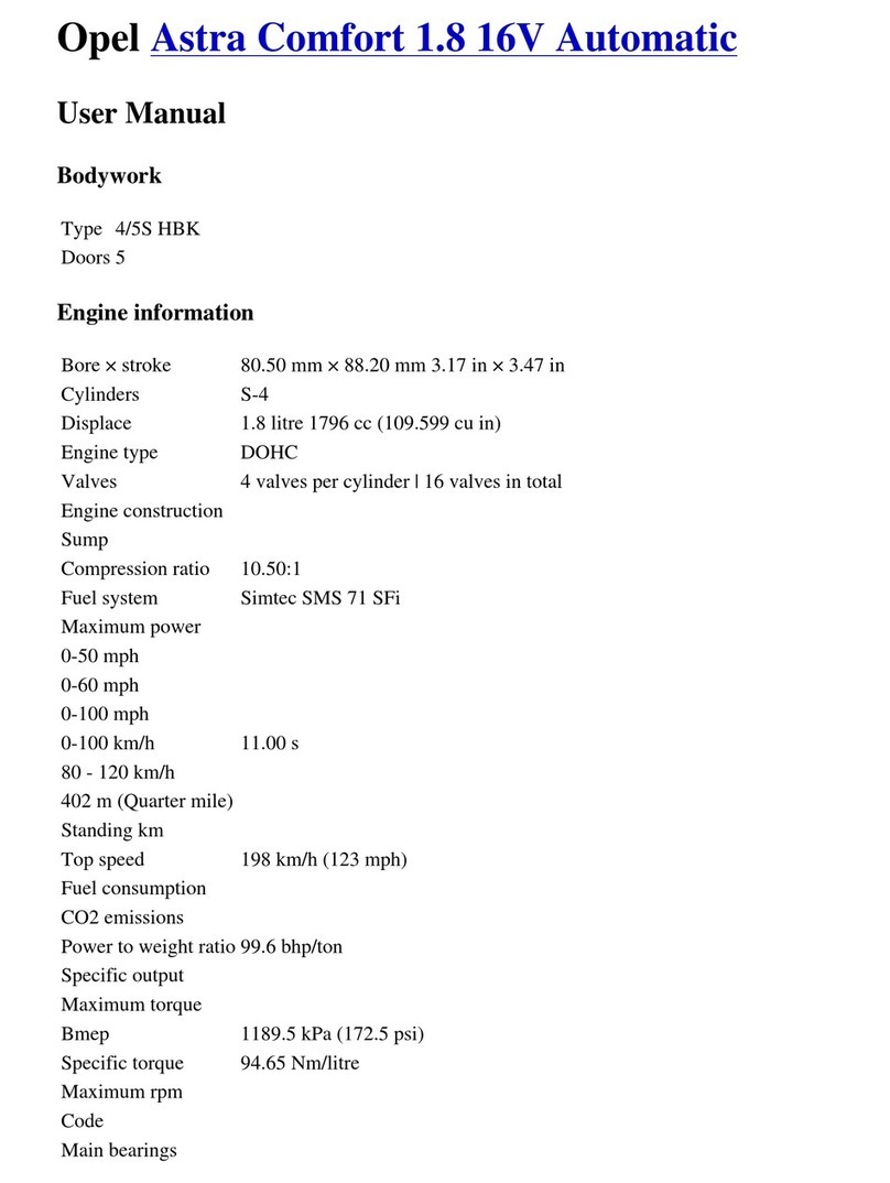Opel 2010 Astra user manual