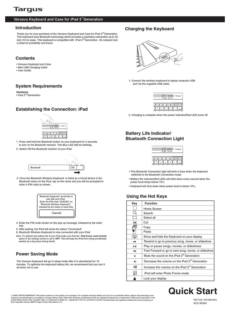 Targus Versavu User manual