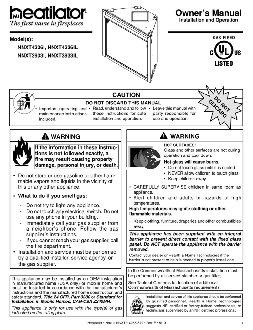 Heatilator NNXT4236I User manual