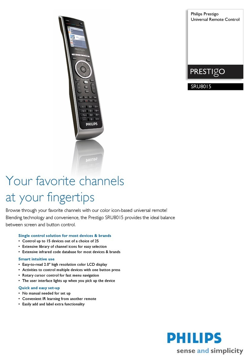 Philips Prestigo SSRU8015 Specifications