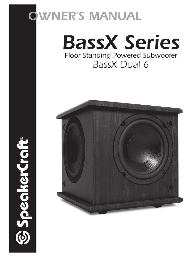 SpeakerCraft BassX Dual 6 owner's manual