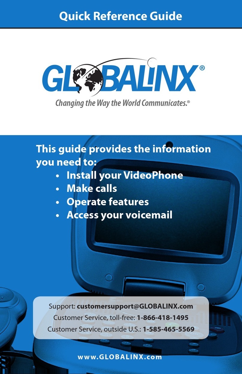Globalix VideoPhone Quick reference guide