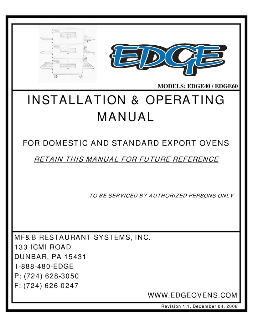 Edge Ovens EDGE40 Installation & operating manual