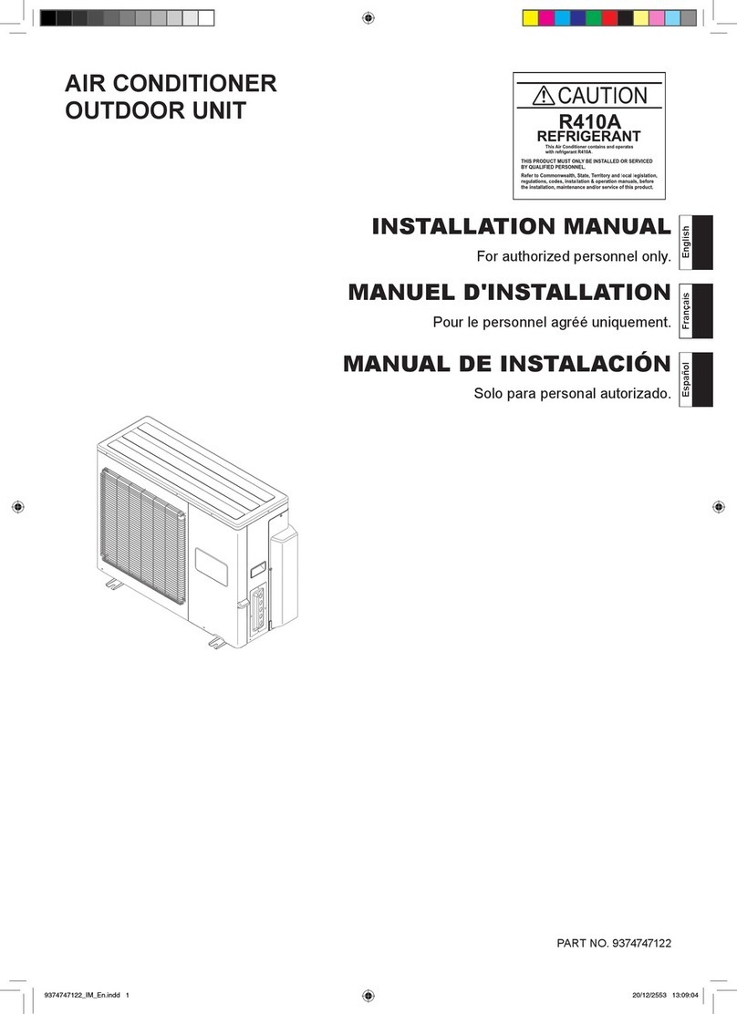 Fujitsu AIR CONDITIONER User manual