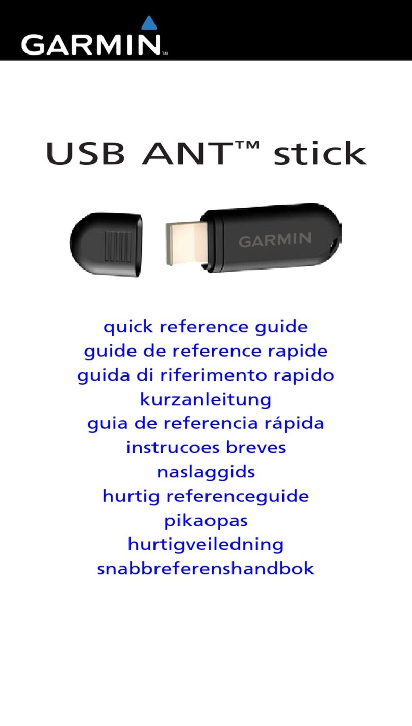 Garmin USB ANT quick start guide