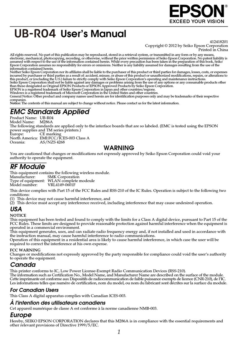 Epson M286A user manual
