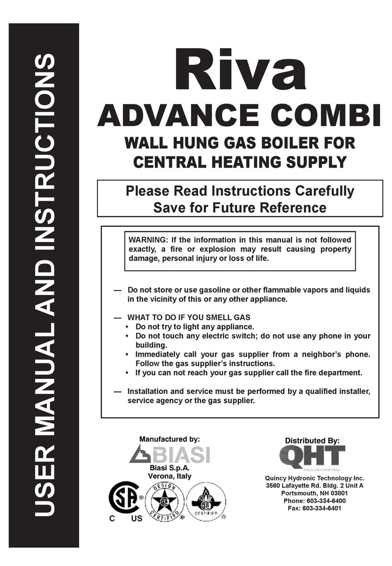 QUINCY HYDRONIC TECHNOLOGY Riva ADVANCE COMBI User manual and instructions