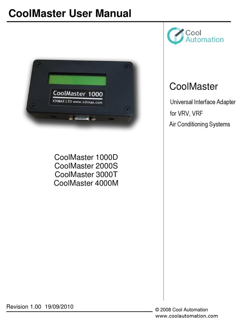 CoolAutomation CoolMaster 1000D User manual