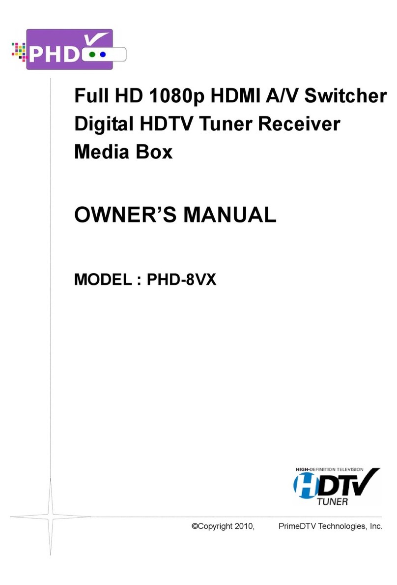 PrimeDTV Technologies PHD-8VX owner's manual
