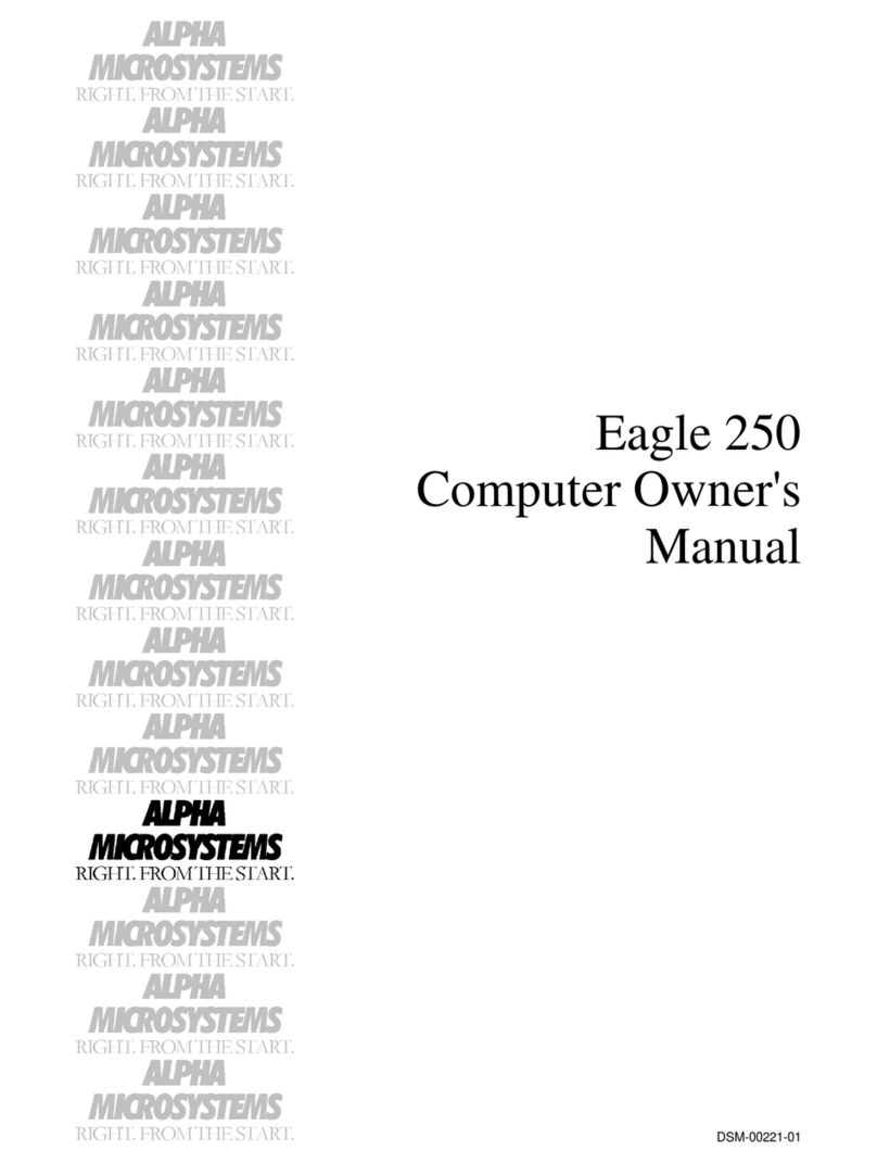 Alpha Microsystems Eagle 250 User manual