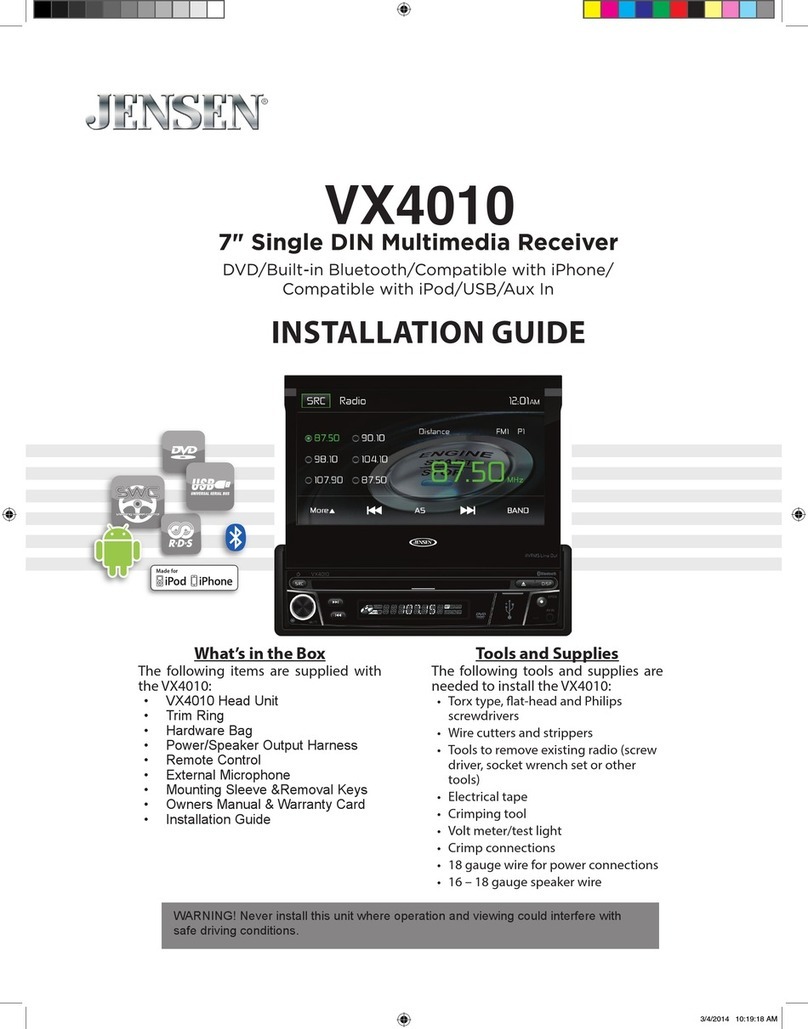 Jensen VX4010 User manual
