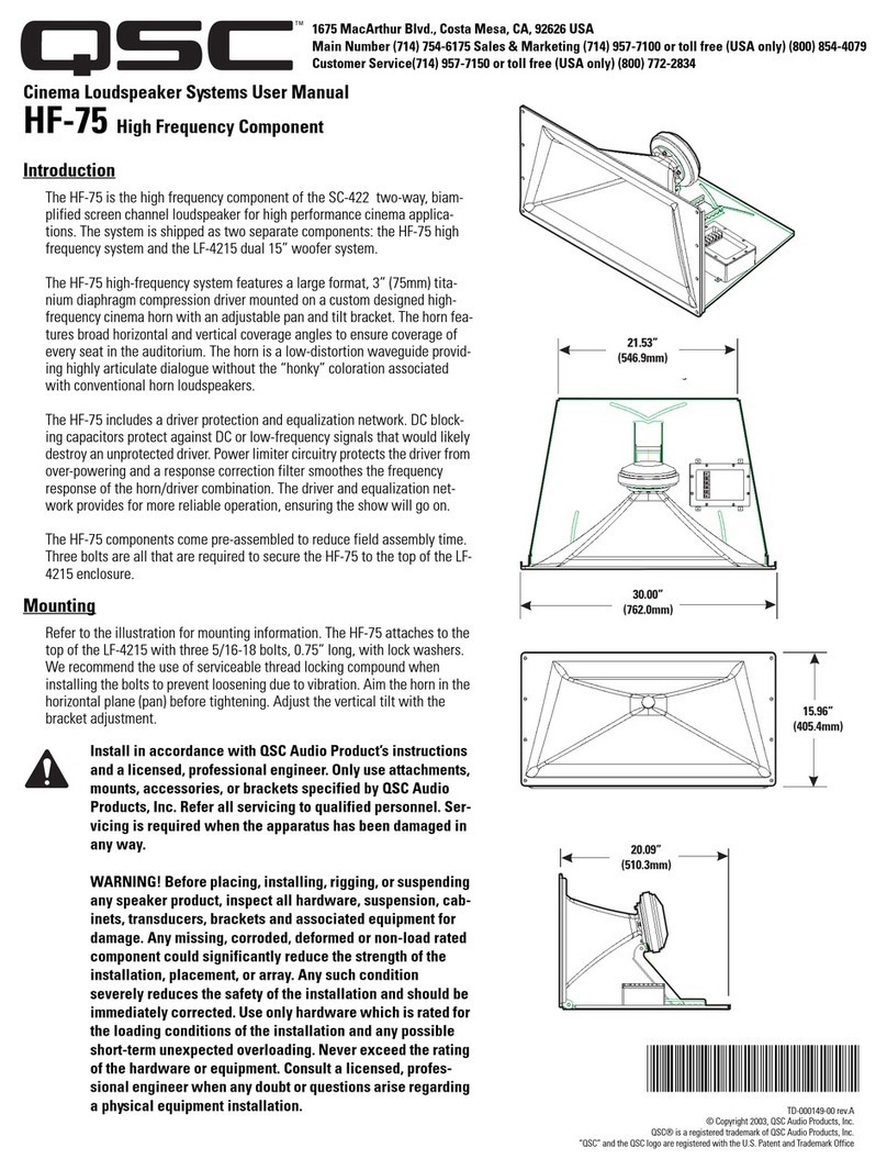 QSC HF-75 User manual