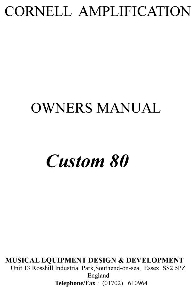 Cornell Custom 80 owner's manual